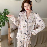 Cute Puppy Print Pajama Set for Women - Gullei
