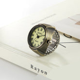 Gulleiâ„?Vintage Roman Numerals Working Watch Ring - Adjustable Size