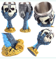 Ceramic Steel Skull Goblet Cup
