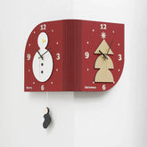 Double-Sided Christmas Corner Silent Pendulum Clock
