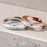 Personalized Sterling Silver Promise Rings Set for 2