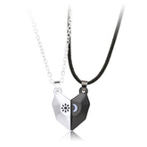 Custom Magnetic Hearts Sun and Moon Couple Jewelry Set