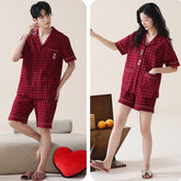 Matching Shorts Pajamas Set for Couples - 100% Cotton