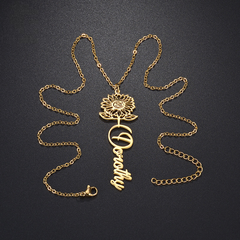 Gulleiâ„?Sunflower Personal Name Necklace