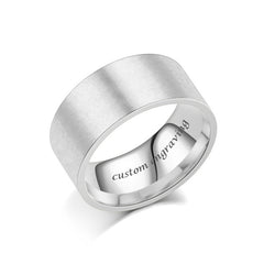 Custom Brushed Mens Wedding Band 10mm