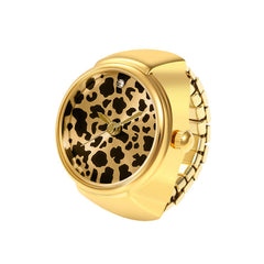 Gulleiâ„?Leopard Print Real Watch Ring - Adjustable Size