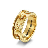 Sun and Moon Mens Promise Ring