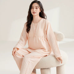 The All-in-One Cotton Maternity & Nursing Pajama Set