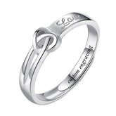 Custom Engraved Promise Ring for Her Sterling Silver 4mm