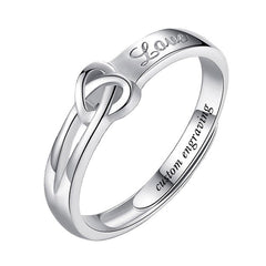 Custom Engraved Promise Ring for Her Sterling Silver 4mm