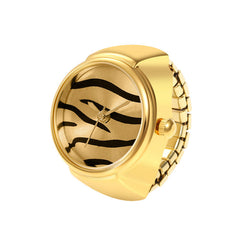 Gulleiâ„?Tiger Print Real Watch Ring - Adjustable Size