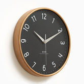 Minimalist Silent Wall Clock �Eco-Friendly Pinewood & Glass Design