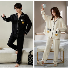 CozyBear Waffle-Knit Matching Pajamas