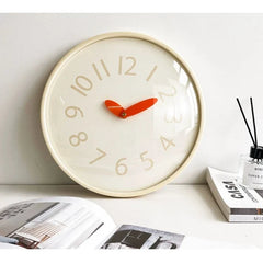 Cute Minimalist Silent Wall Clock - Glass Front