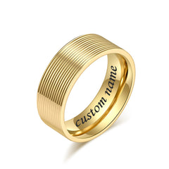 Custom Engraved Marriage Ring for Men