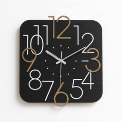 Irregular Numerals Square Analog Wall Clock