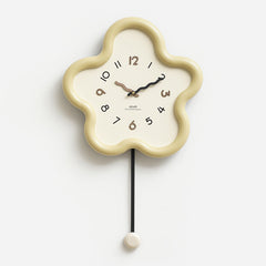 Gulleiâ„?Cute Flower Pendulum Clock - Silent Non Ticking Wall Clock