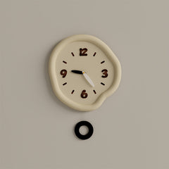 Unique Odd-Shaped Pendulum Wall Clock â€?35×35 cm (Acrylic, Silent)