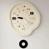 Kids Cat Silent Pendulum Wall Clock �Non-Ticking (11.8")