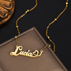 Heart Charm Personal Name Necklace