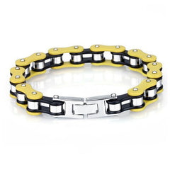 Custom Name Bike Chain Mens Bracelet 20cm