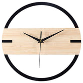 Minimalist Nordic Wall Clock �12" Acrylic with Wood-Band Accent