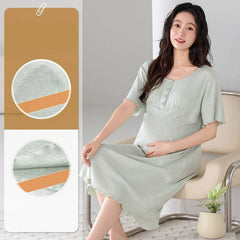 Padded Bra Long Shirt Maternity Sleepwear