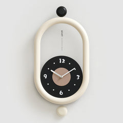 Long Minimalist Pendulum Analog Wall Clock