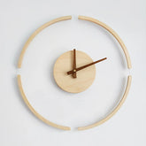 Nordic Transparent Analog Silent Wooden Wall Clock