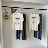 Sketch-Style Bear Couple's Pajama Set | Cloud-Soft Modal