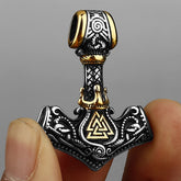 Mens Thor Hammer Style Thick Chain Necklace