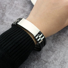 Engraved Matching Promise Bracelets for Couples