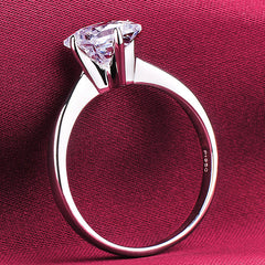Custom 1 Carat Moissanite Diamond Ring for Women