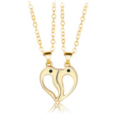 Engravable Half Hearts Magnetic Necklaces for Couples