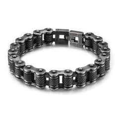 Custom Name Initials Bike Chain Bracelet for Men