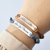 Custom Handwriting Couple Bracelets Set for 2
