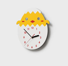 Egg-Shaped Silent Wall Clock �Playful Kitchen Design