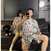 Leopard Print Summer Couple Pajamas