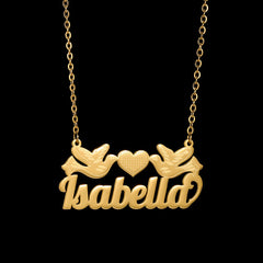 Love Birds Personal Name Necklace