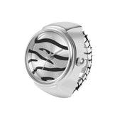 Gulleiâ„?Tiger Print Real Watch Ring - Adjustable Size
