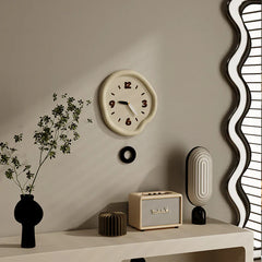 Unique Odd-Shaped Pendulum Wall Clock â€?35×35 cm (Acrylic, Silent)