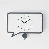 Minimalist Comma Pendulum Silent Wall Clock �12" MDF & ABS