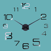 DIY Sticker Long Hands Wall Clock �Customizable & Silent Design