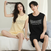 Sporty Graphic Sleeveless Couple Lounge Set