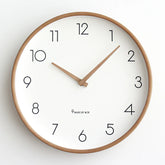 Silent Wood Wall Clock - Nordic Minimalist Solid Wood Timepiece