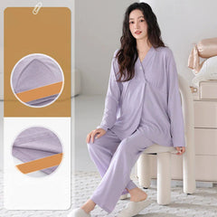 Soft Maternity Nursing Pajamas Set