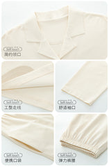 Button-Front Pajamas Set Premium Cotton