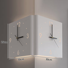 Gulleiâ„?Corner LED Wall Clock - Modern Double Sided Luminous Decor