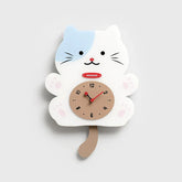 Cat-Themed Silent Wall Clock �Eco-Friendly, Artistic Design