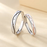 Personalized Matching Rings Set for Couples (Adjustable size)